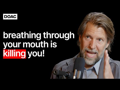 a man with a speaking about mouth breathing